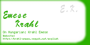 emese krahl business card